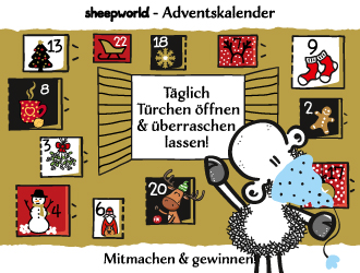 Vom 1.12.2023 bis 24.12.2023 können sheepworld-Fans täglich ein Türchen in unserem digitalen Adventskalender öffnen und määähga Preise erhalten.